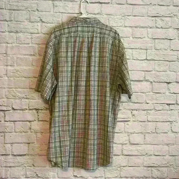 Ralph Lauren Button Down Green and Orange Size XXL - Picture 2 of 8